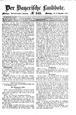 Der Bayerische Landbote Montag 14. Dezember 1857