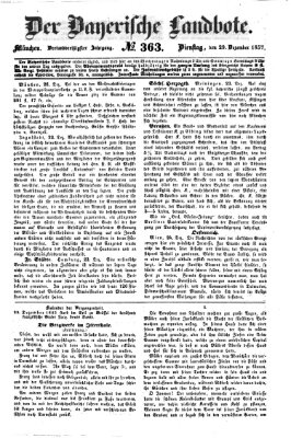 Der Bayerische Landbote Dienstag 29. Dezember 1857
