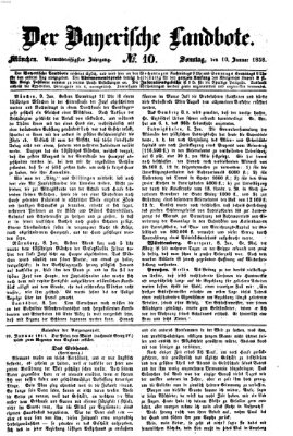 Der Bayerische Landbote Sonntag 10. Januar 1858