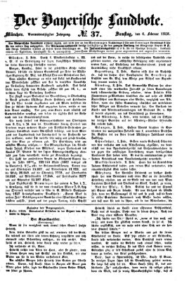 Der Bayerische Landbote Samstag 6. Februar 1858