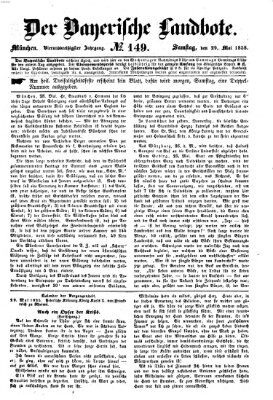 Der Bayerische Landbote Samstag 29. Mai 1858