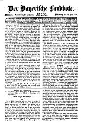 Der Bayerische Landbote Mittwoch 21. Juli 1858