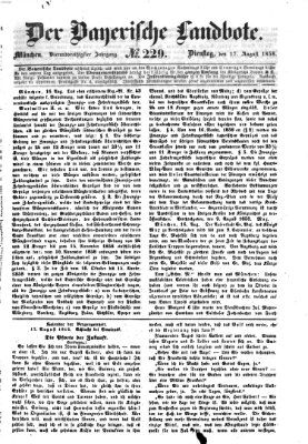 Der Bayerische Landbote Dienstag 17. August 1858