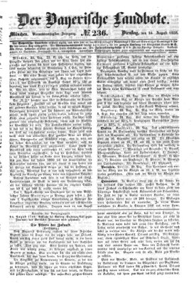 Der Bayerische Landbote Dienstag 24. August 1858