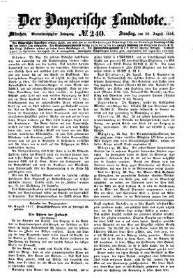Der Bayerische Landbote Samstag 28. August 1858