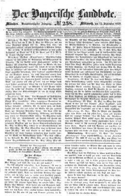 Der Bayerische Landbote Mittwoch 15. September 1858