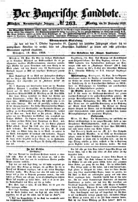 Der Bayerische Landbote Montag 20. September 1858