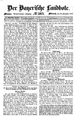 Der Bayerische Landbote Mittwoch 22. September 1858