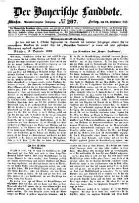 Der Bayerische Landbote Freitag 24. September 1858
