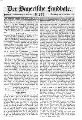 Der Bayerische Landbote Samstag 2. Oktober 1858