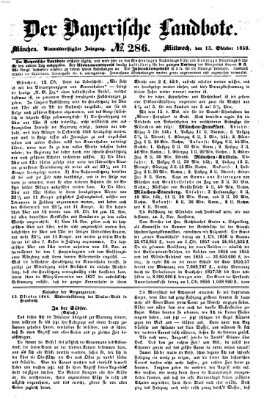 Der Bayerische Landbote Mittwoch 13. Oktober 1858