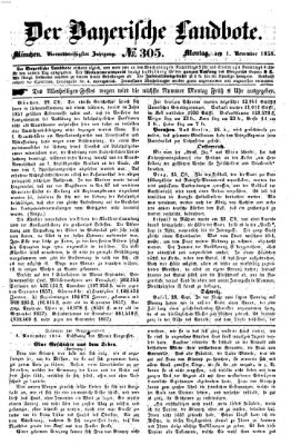 Der Bayerische Landbote Montag 1. November 1858
