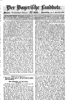 Der Bayerische Landbote Donnerstag 4. November 1858