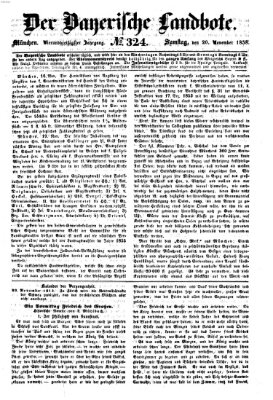 Der Bayerische Landbote Samstag 20. November 1858
