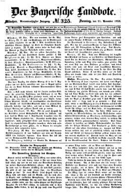 Der Bayerische Landbote Sonntag 21. November 1858