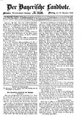 Der Bayerische Landbote Montag 22. November 1858