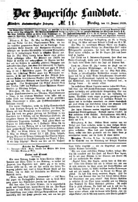 Der Bayerische Landbote Dienstag 11. Januar 1859