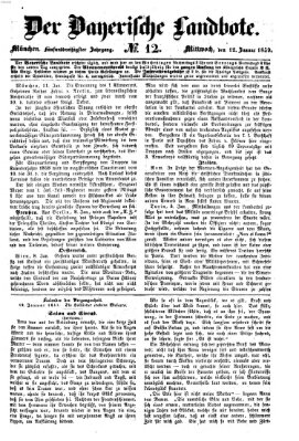 Der Bayerische Landbote Mittwoch 12. Januar 1859