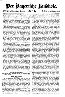 Der Bayerische Landbote Freitag 14. Januar 1859