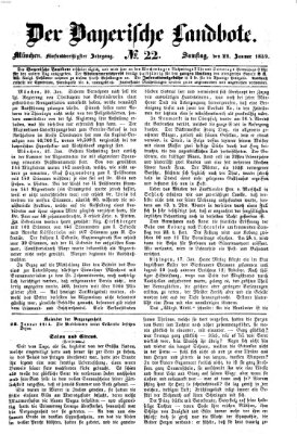 Der Bayerische Landbote Samstag 22. Januar 1859