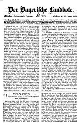 Der Bayerische Landbote Freitag 28. Januar 1859