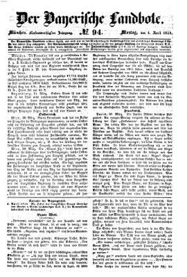 Der Bayerische Landbote Montag 4. April 1859