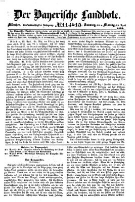 Der Bayerische Landbote Sonntag 24. April 1859