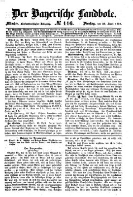 Der Bayerische Landbote Dienstag 26. April 1859