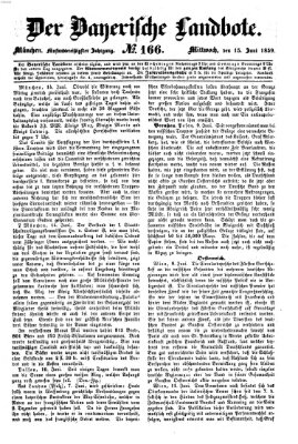 Der Bayerische Landbote Mittwoch 15. Juni 1859