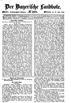 Der Bayerische Landbote Mittwoch 27. Juli 1859