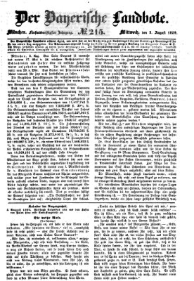 Der Bayerische Landbote Mittwoch 3. August 1859