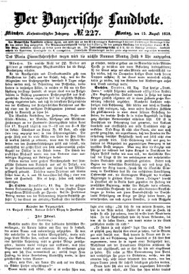 Der Bayerische Landbote Montag 15. August 1859