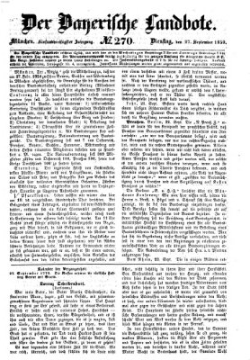 Der Bayerische Landbote Dienstag 27. September 1859