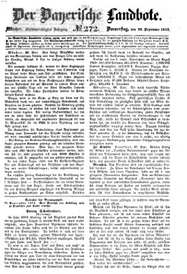 Der Bayerische Landbote Donnerstag 29. September 1859