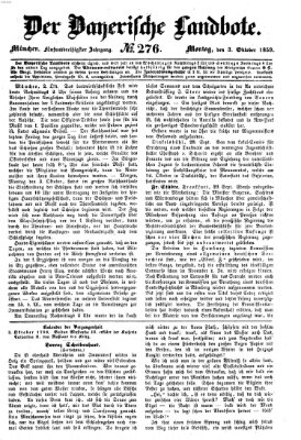 Der Bayerische Landbote Montag 3. Oktober 1859