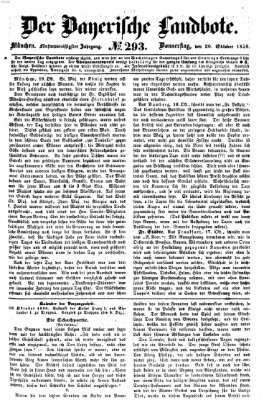 Der Bayerische Landbote Donnerstag 20. Oktober 1859