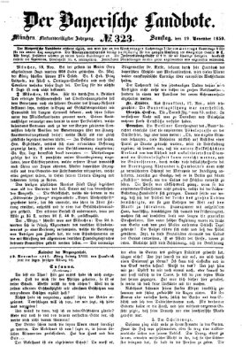Der Bayerische Landbote Samstag 19. November 1859