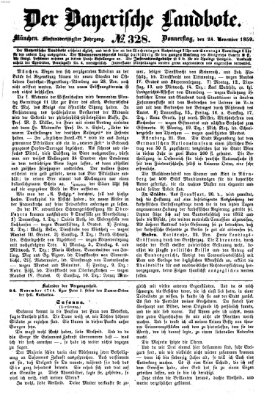Der Bayerische Landbote Donnerstag 24. November 1859