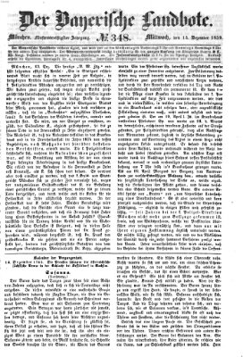 Der Bayerische Landbote Mittwoch 14. Dezember 1859