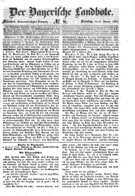 Der Bayerische Landbote Sonntag 8. Januar 1860