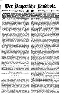 Der Bayerische Landbote Donnerstag 19. Januar 1860