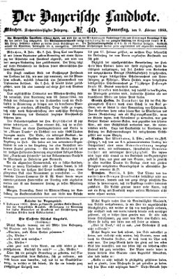 Der Bayerische Landbote Donnerstag 9. Februar 1860