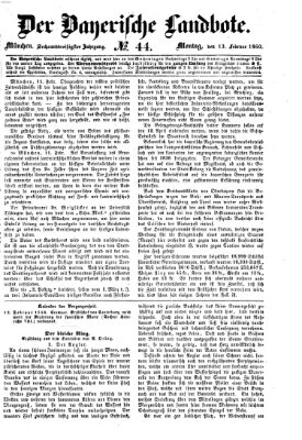 Der Bayerische Landbote Montag 13. Februar 1860