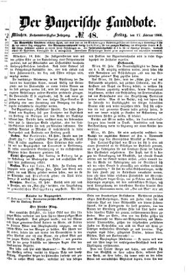 Der Bayerische Landbote Freitag 17. Februar 1860