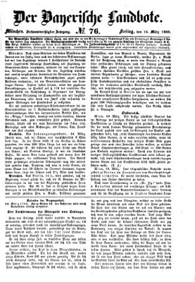 Der Bayerische Landbote Freitag 16. März 1860