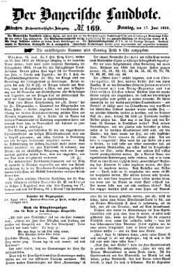 Der Bayerische Landbote Sonntag 17. Juni 1860