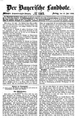 Der Bayerische Landbote Freitag 13. Juli 1860
