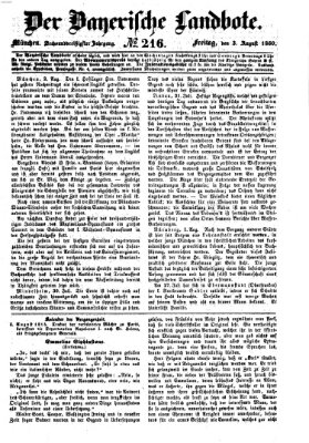 Der Bayerische Landbote Freitag 3. August 1860