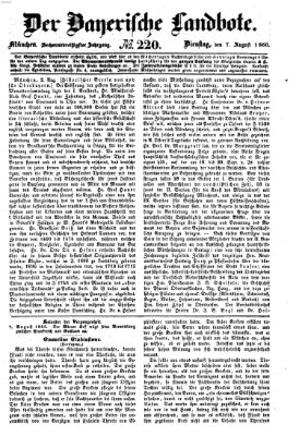 Der Bayerische Landbote Dienstag 7. August 1860