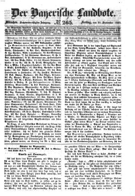 Der Bayerische Landbote Freitag 21. September 1860